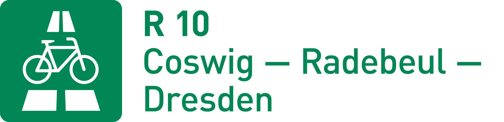 Logo zu einem Radschnellweg mit Ziffer 10