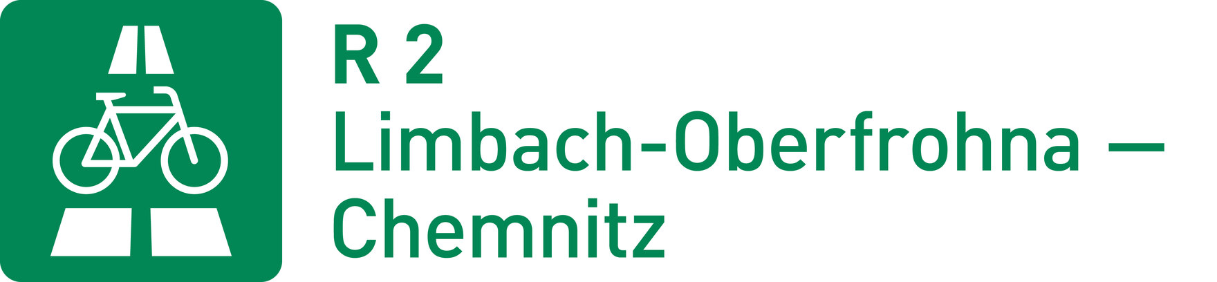 Logo zu einem Radschnellweg mit Ziffer 2