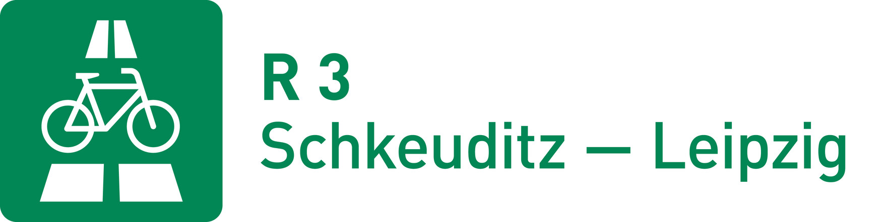 Logo zu einem Radschnellweg mit Ziffer 3