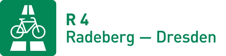 Logo zu einem Radschnellweg mit Ziffer 4