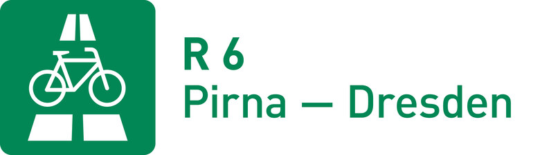 Logo zu einem Radschnellweg mit Ziffer 6